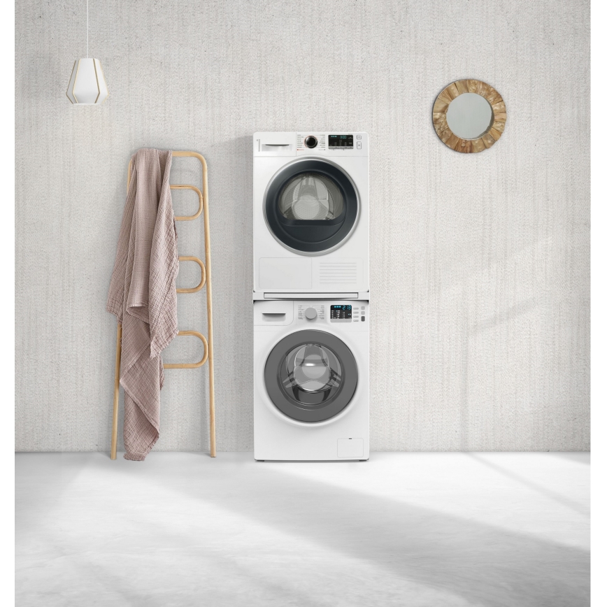 Meliconi 656113 - 70 cm Pedestal with Pull-Out Drawer for Washer and Dryer, White