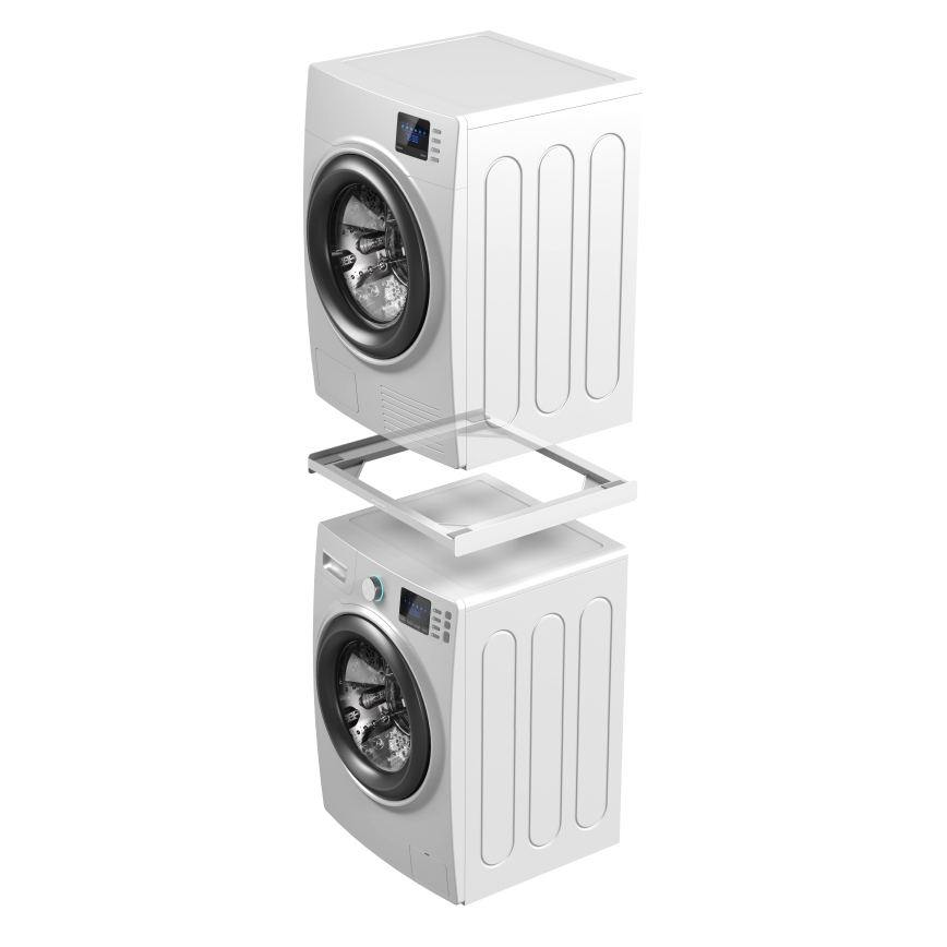 Meliconi 656115 - Stacking kit for washing machine and dryer, 70 cm, white