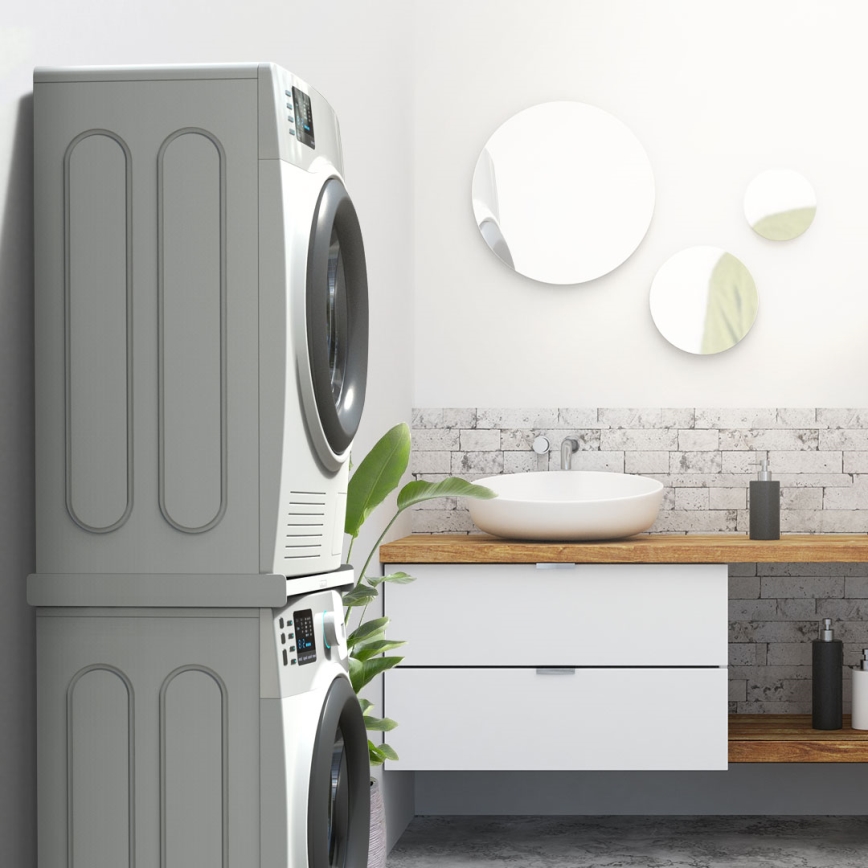 Meliconi 656116 - 46 cm stacking adapter for washer and dryer, white