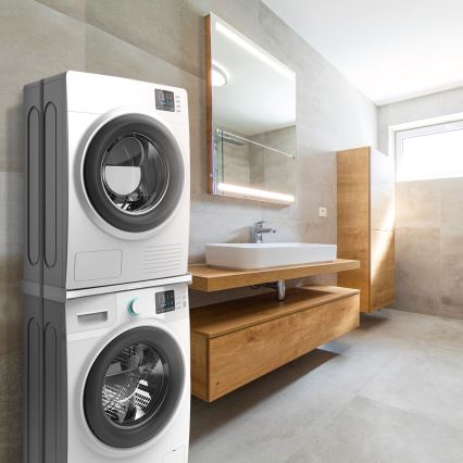 Meliconi 656116 - 46 cm stacking adapter for washer and dryer, white