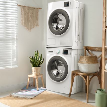 Meliconi 656116 - 46 cm stacking adapter for washer and dryer, white