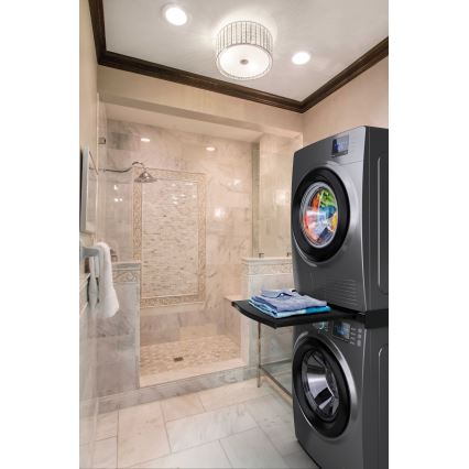 Meliconi 656136 - Stacking kit with pull-out drawer for washer and dryer, 60 cm, black