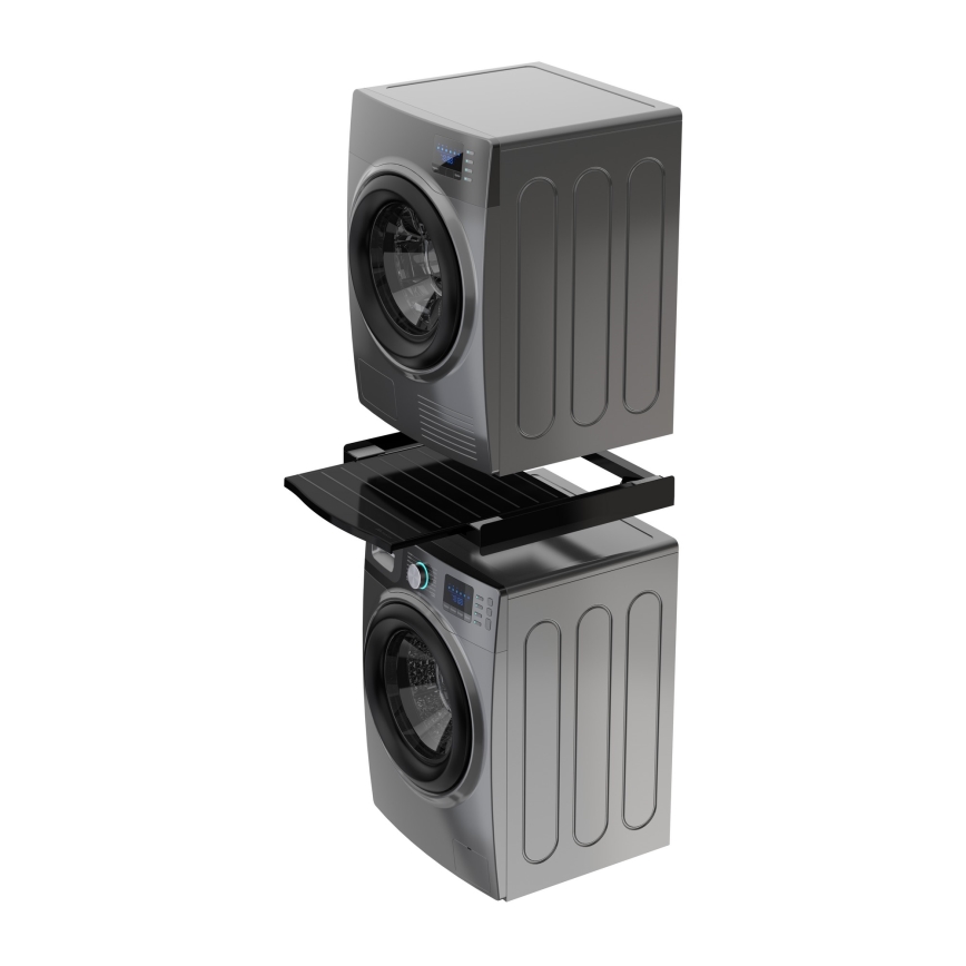 Meliconi 656136 - Stacking kit with pull-out drawer for washer and dryer, 60 cm, black