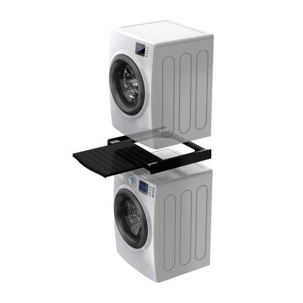 Meliconi 656136 - Stacking kit with pull-out drawer for washer and dryer, 60 cm, black