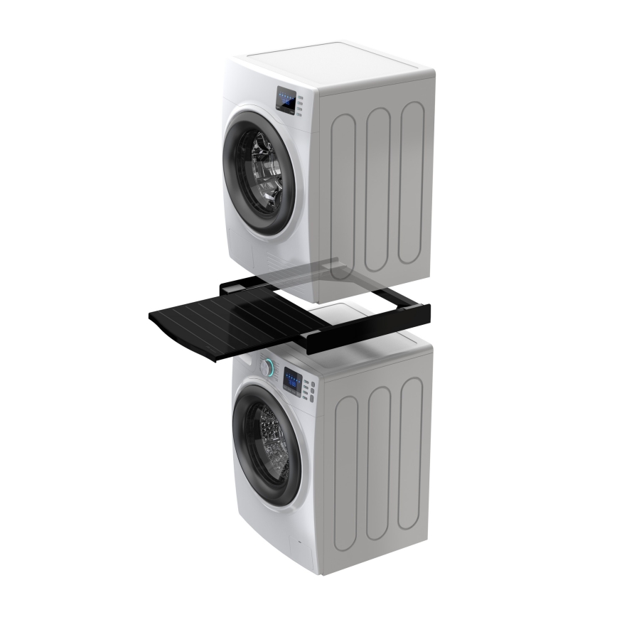 Meliconi 656136 - Stacking kit with pull-out drawer for washer and dryer, 60 cm, black
