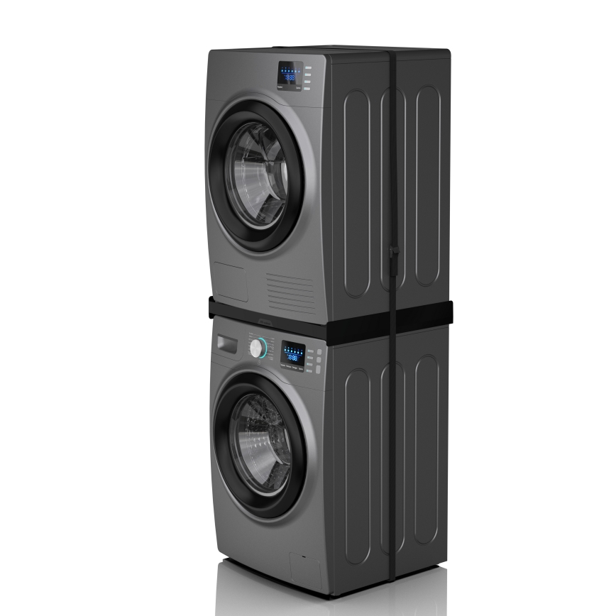 Meliconi 656138 - 70 cm spacer for washing machine and dryer, black