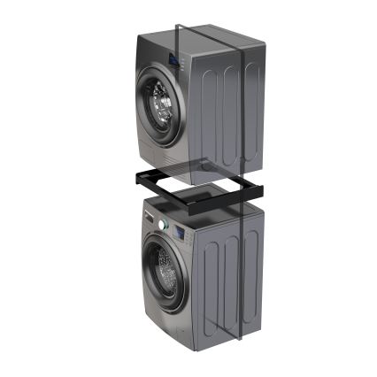 Meliconi 656138 - 70 cm spacer for washing machine and dryer, black