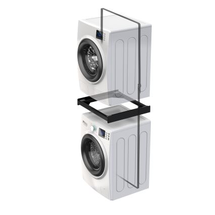 Meliconi 656138 - 70 cm spacer for washing machine and dryer, black