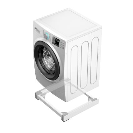 Meliconi 656146 - Anti-Vibration Washing Machine Mat with Extendable Wheels, 61 cm, White