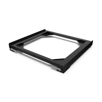 Meliconi 656168 - Anti-vibration pad for washing machine with retractable wheels, 47 cm, black