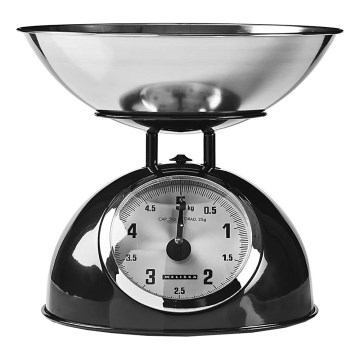 Melissa - Retro kitchen scale with bowl, black