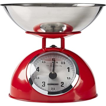 Melissa - Retro kitchen scale with bowl, red