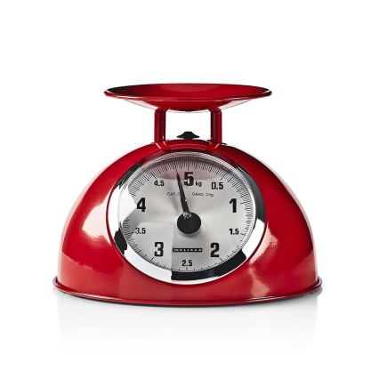 Melissa - Retro kitchen scale with bowl, red