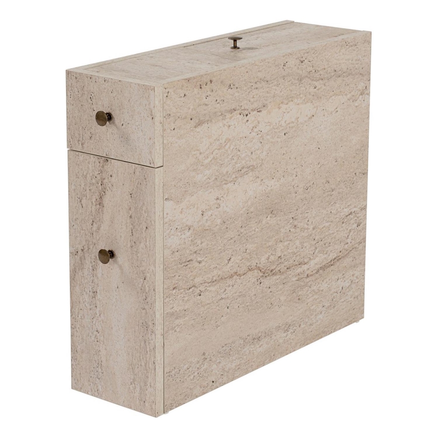 MELODY Bathroom Cabinet, Beige Marble Finish