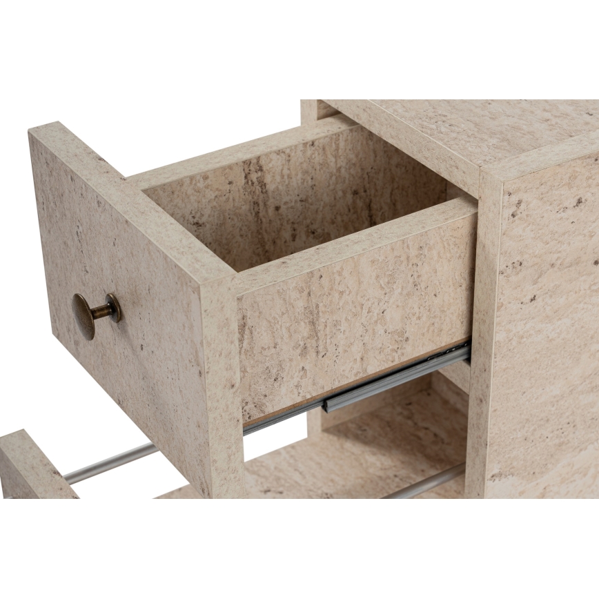 MELODY Bathroom Cabinet, Beige Marble Finish