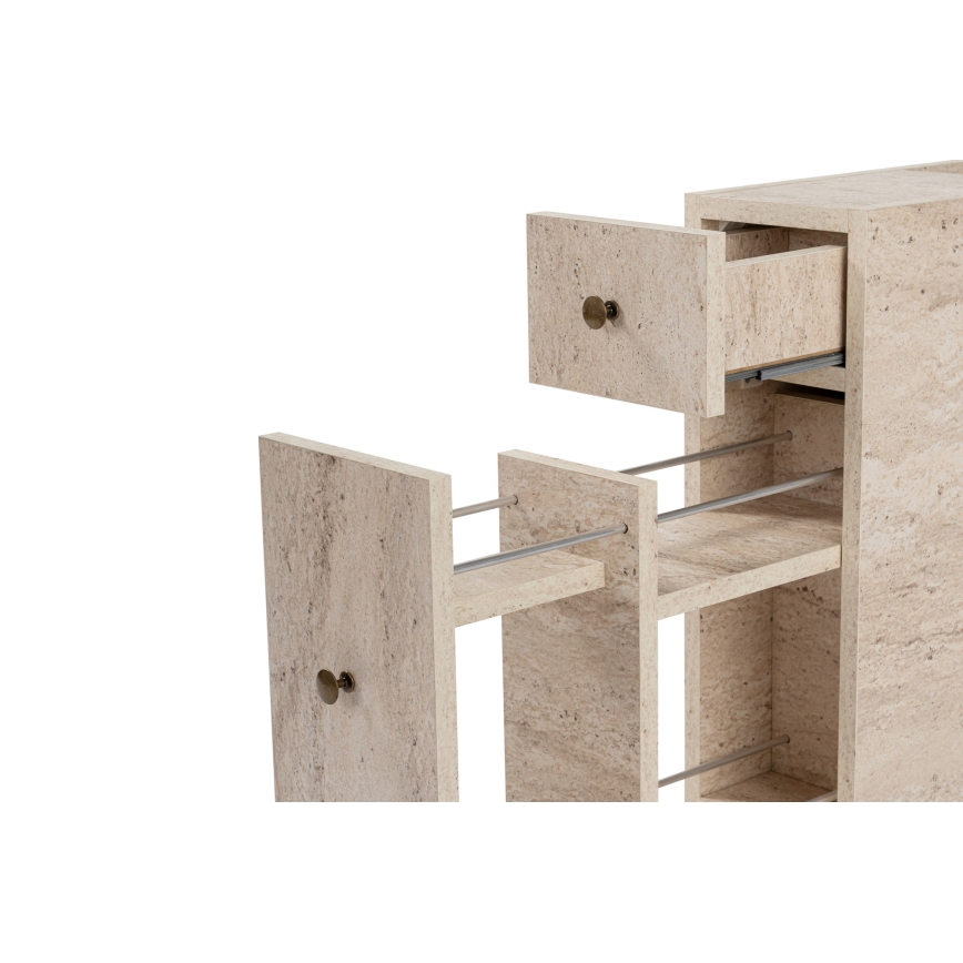MELODY Bathroom Cabinet, Beige Marble Finish