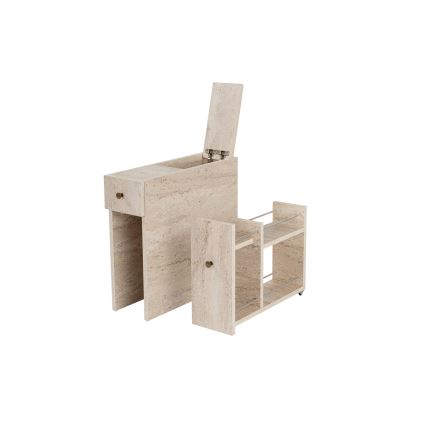 MELODY Bathroom Cabinet, Beige Marble Finish
