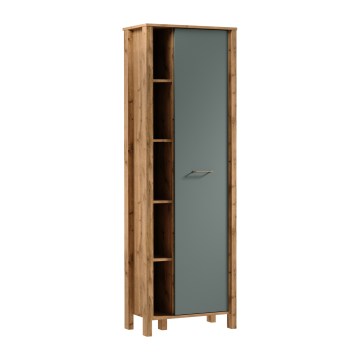 MENTA Bookcase 66x200x37 cm Wotan oak/green