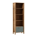 MENTA Bookcase 66x200x37 cm Wotan Oak/Green