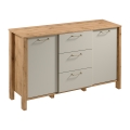 MENTA chest of drawers 138x81x40 cm Wotan oak/grey