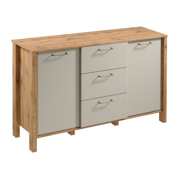 MENTA chest of drawers 138x81x40 cm Wotan oak/grey