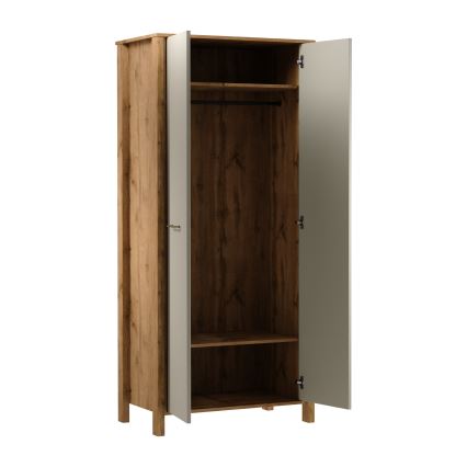 MENTA chest of drawers 90x200x53 cm Wotan oak/grey