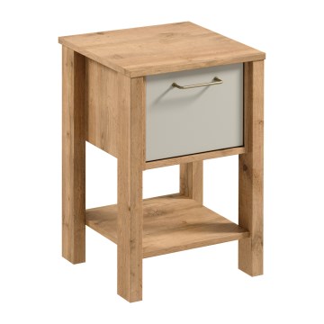 MENTA Nightstand 42x59 cm Wotan Oak/Grey