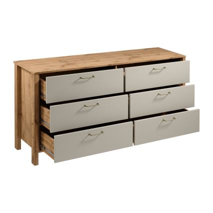 MENTA sideboard 170 x 81 x 47 cm Wotan oak/grey