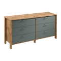 MENTA sideboard 170x81x47 cm Wotan oak/green