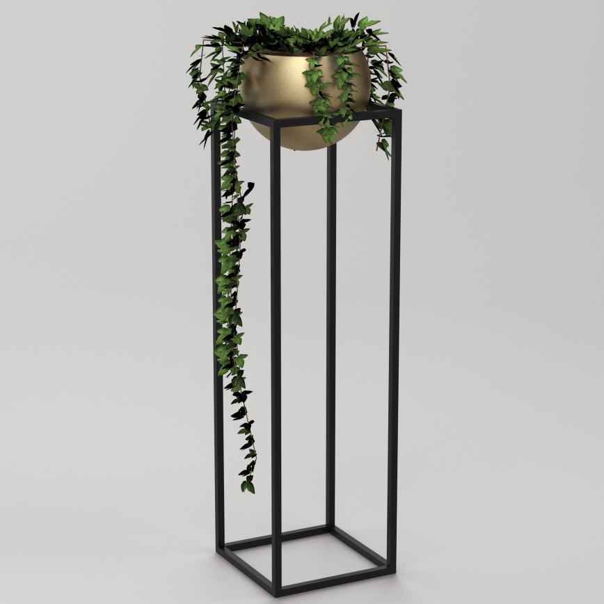 Metal flowerpot 111,3x29 cm black/gold