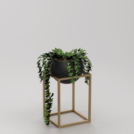 Metal flowerpot 51,3x29 cm gold
