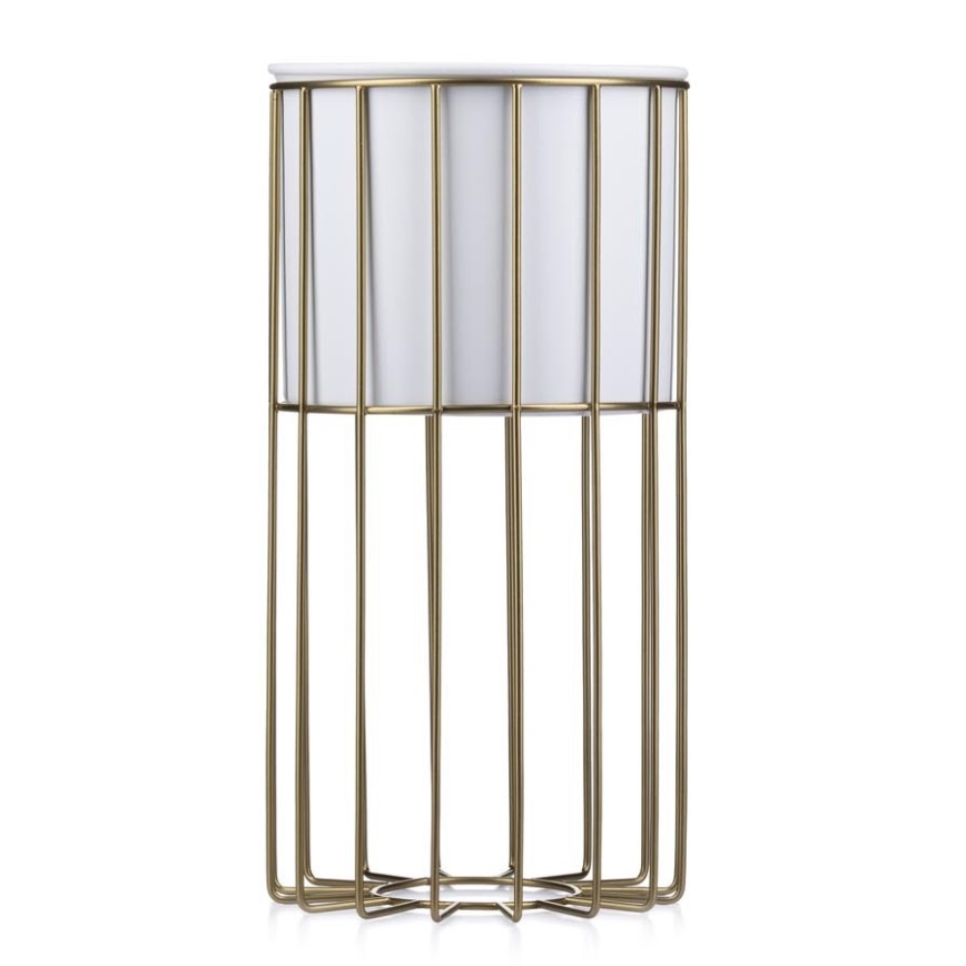 Metal flowerpot LOFT 42x20 cm gold/white