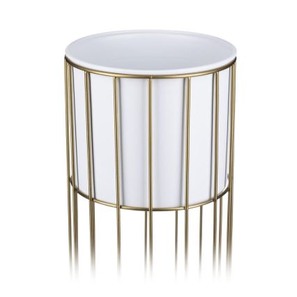 Metal flowerpot LOFT 42x20 cm gold/white