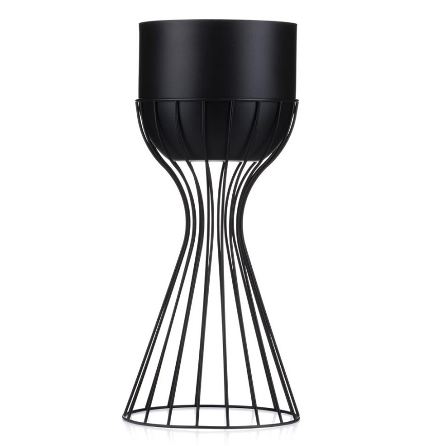 Metal flowerpot LOFT 46x20 cm black