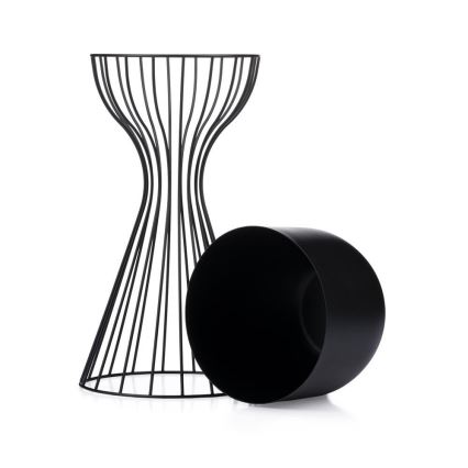 Metal flowerpot LOFT 46x20 cm black