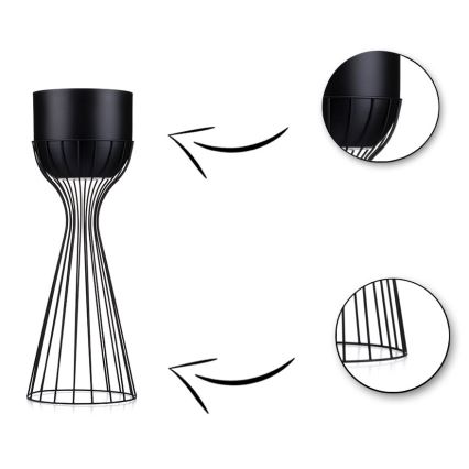 Metal flowerpot LOFT 46x20 cm black