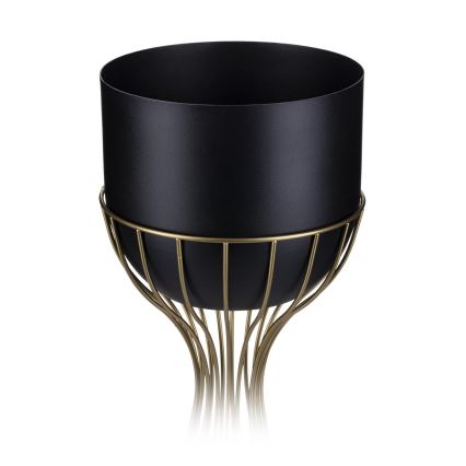 Metal flowerpot LOFT 46x20 cm gold/black