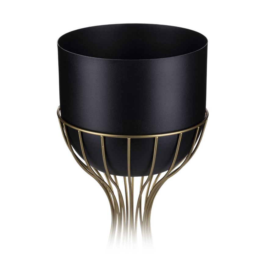 Metal flowerpot LOFT 46x20 cm gold/black