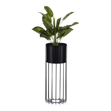 Metal flowerpot LOFT 55x20 cm black