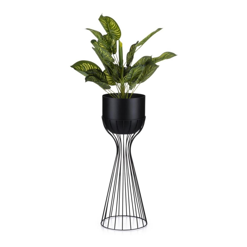 Metal flowerpot LOFT 56x20 cm black