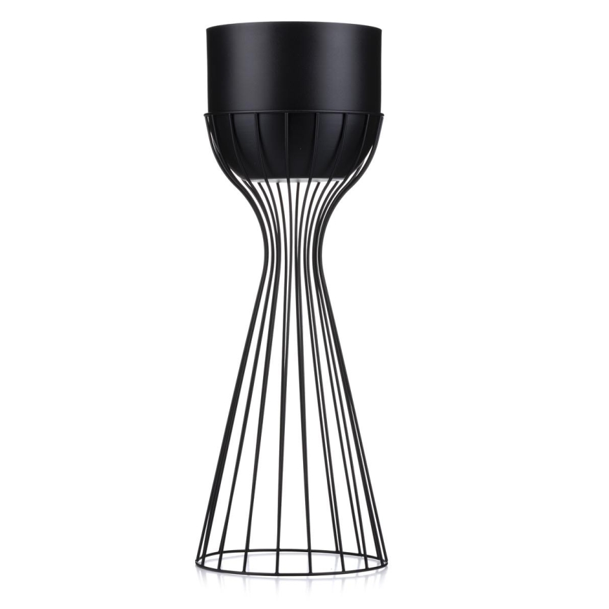 Metal flowerpot LOFT 56x20 cm black