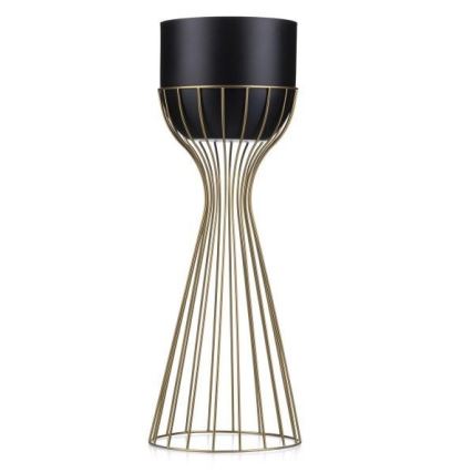 Metal flowerpot LOFT 56x20 cm gold/black