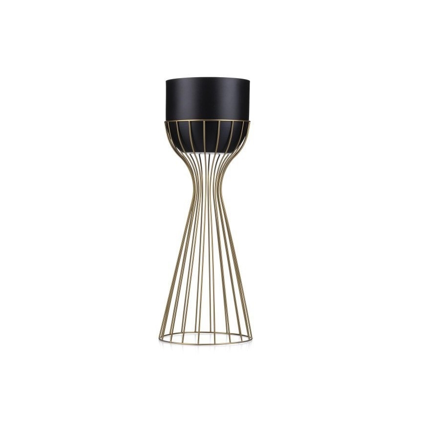Metal flowerpot LOFT 56x20 cm gold/black