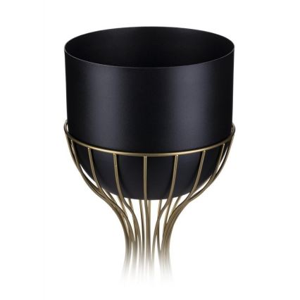 Metal flowerpot LOFT 56x20 cm gold/black