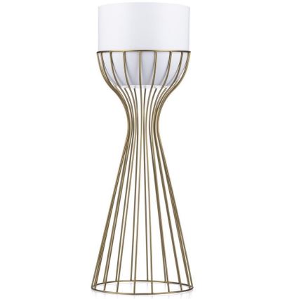 Metal flowerpot LOFT 56x20 cm gold/white