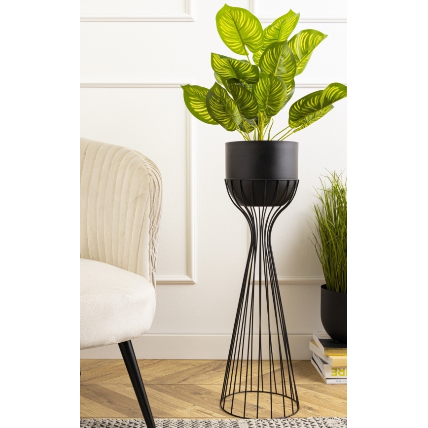 Metal flowerpot LOFT 68x20 cm black