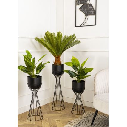 Metal flowerpot LOFT 68x20 cm black