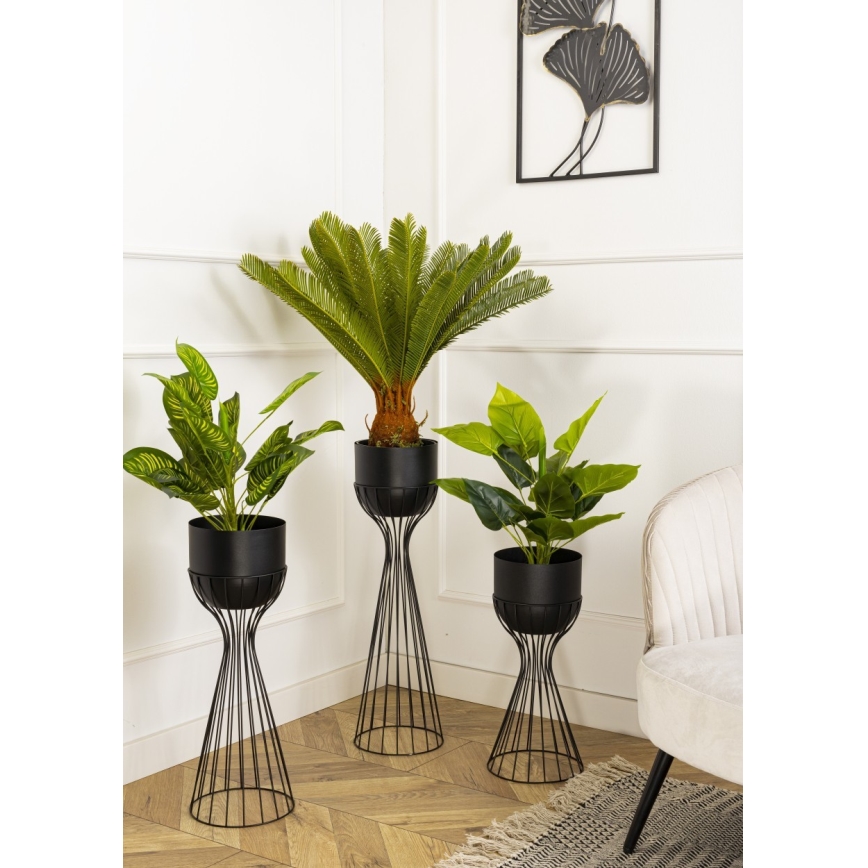 Metal flowerpot LOFT 68x20 cm black