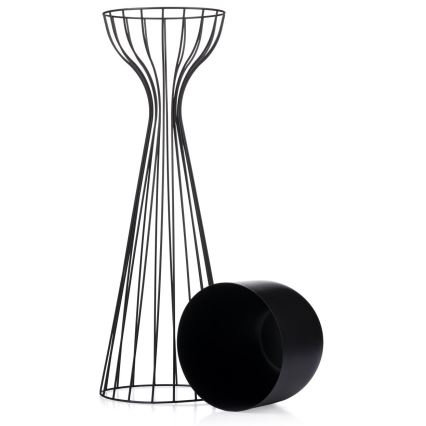 Metal flowerpot LOFT 68x20 cm black