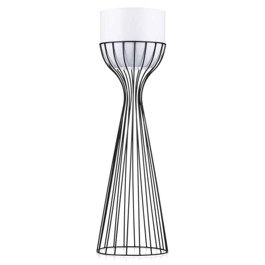 Metal flowerpot LOFT 68x20 cm black/white